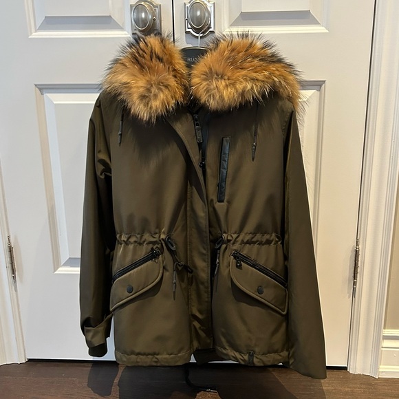 RUDSAK parka with beautiful fur trim size s - Picture 1 of 8